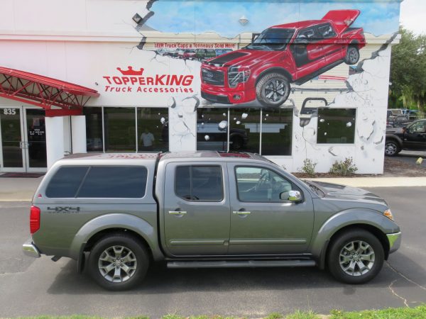 Nissan Frontier LEER 100XL with Nerf Bars - TopperKING : TopperKING