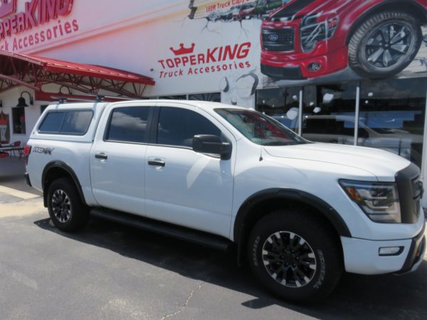 2020 White Nissan Titan LEER 100XR - TopperKING : TopperKING ...