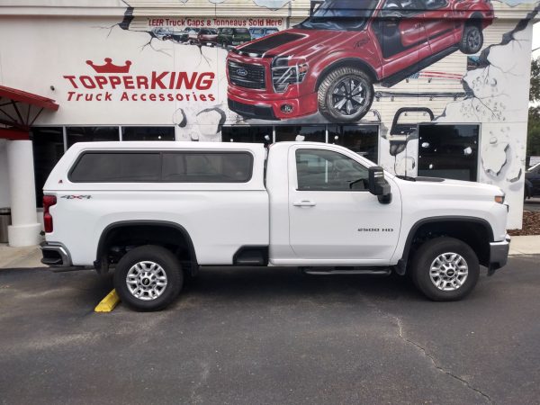 2022 White Chevy 2500 With Leer 100xr Topper Topperking Topperking Providing All Of Tampa